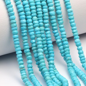 Cuentas Redondas Facetadas de Turquesa Azul Natural de 3.5mm para Fabricación de Joyas, Hilo de Cuentas para DIY, Pulsera, Collar, Gema - Product Image 5