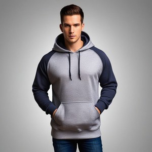 Sweat à capuche ample pour homme, vente chaude 2023, confortable, 100% coton, manches longues, multicolores, nouveau design - Product Image 1