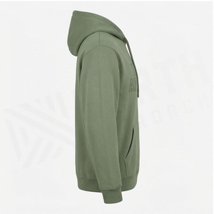 Sweat à capuche gaufré North Approach pour homme, vert, en coton French Terry, décontracté, avec poche avant, coupe classique, automne - Product Image 3