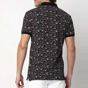 Polo de Hombre con Estampado Floral Negro, Estilo Casual Elegante, Manga Corta, Corte Entallado, Premium, Rojo y Blanco, Ropa de Verano HD 2026 - Product Image 6