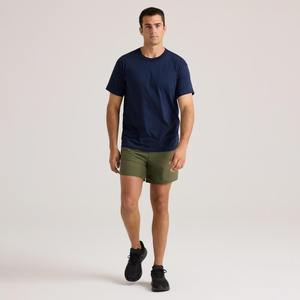 T-shirt personnalisé pour homme, manches courtes, 100 % coton, coupe ajustée, couleur unie, logo imprimé, vente en gros - Product Image 1