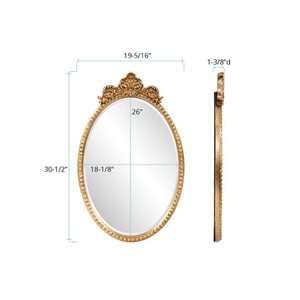 Ornate Oval Wall <b>Mirror</b> – Royal Vintage Gold Decorative <b>Frame</b> <b>Mirror</b> for Bedroom, Bathroom & Luxury Home Decor - Product Image 3