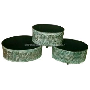 Maceta de flores de metal para restaurante, jardín, accesorios decorativos para macetas florales - Product Image 3