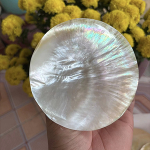 Vietnam Handmade Mother of Pearl Plate Natural Shell Material for Jewelry Display Serving Decor Polished Use - Product Image 1