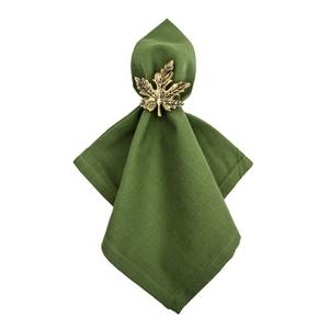 Anneau de serviette artistique en forme de feuille, finition dorée, parfait pour les tables à manger, les occasions festives et la décoration de fête, vente en gros depuis l'Inde - Product Image 2