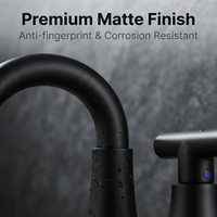 Robinet en acier inoxydable sans plomb à large ouverture pour lavabo de caravane ou de ferme avec siphon escamotable et conduites d'alimentation
