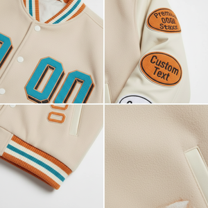 เสื้อแจ็คเก็ตวาร์ซิตี้แบบกำหนดเองสำหรับผู้ชาย แจ็คเก็ตเบสบอลบอมเบอร์สำหรับฤดูหนาวที่ให้ความอบอุ่น  ปักโลโก้ด้วยผ้าเชนิลล์ - Product Image 5