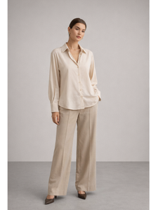 เสื้อผู้หญิง PB&ZA คอลเลคชั่นฤดูใบไม้ผลิ 2025 สไตล์ชิค แฟชั่นใหม่ เนื้อผ้าไหมพรม เสื้อสไตล์วินเทจ แขนยาว เสื้อชีฟองลำลอง - Product Image 4