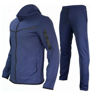Chándal Deportivo Unisex con Capucha, Manga Larga, Color Sólido, Casual, con Bloques de Color, Transpirable, de Algodón, para Invierno, Corte Regular, con Bolsillos Laterales - Product Image 5