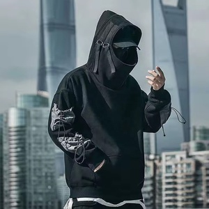 Hombres Techwear Hoodie Jacket Custom Techwear Hoodies 100% Cotton Streetwear Jacket Hombres Cyberpunk Techwear Hoodies - Product Image 3