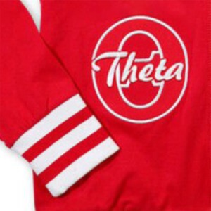 Delta Personalizado al por Mayor |   Sigma |   Suéter Cárdigan Grueso de Nailon/Acrílico Rojo Sólido de Invierno de la Hermandad Theta 1913, Tejido para Grupos Universitarios - Product Image 3