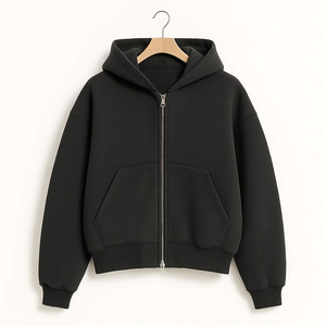 <b>Men</b>’s Zip Up <b>Hoodie</b> Oversized Fleece <b>Men</b>’s Dark <b>Grey</b> Olive Mixed Color Premium Casual Fashion <b>Hoodie</b> - Product Image 3