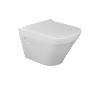 WC mural en céramique moderne monobloc, siphon en P, chasse rapide, chasse Tornado, sans rebord, écologique, pour hôtels, garantie 2 ans - Product Image 4