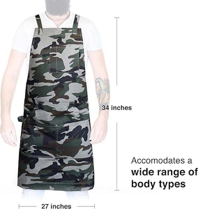 Camouflage Polyamide Unisex <b>Work</b> Coverall Multi-Pocket Adjustable <b>Waterproof</b> Dust-Proof Durable for Workshop Repair Maintenance - Product Image 4