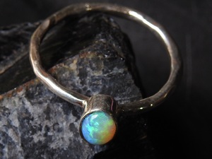 Solid Australian <b>Opal</b> <b>Ring</b>-Multi Fire 925 Sterling Silver-October Birthstone-Prong Setting-Third Party Certified-Unisex-10 US - Product Image 4