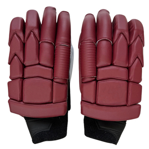 Gants de cricket en cuir synthétique de qualité supérieure pour droitiers et gauchers, protection intégrée contre les chocs, sangle Velcro réglable, adhérence accrue - Product Image 1