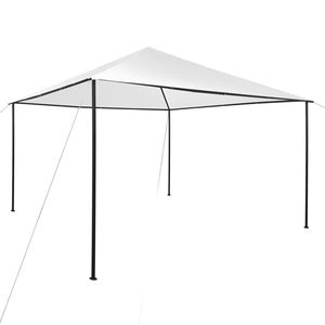 Carpa y Gazebo Grande de Tela Oxford Blanca con Estructura de Acero con Revestimiento de PA - Product Image 1