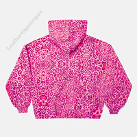 Sweat à capuche zippé en coton 100% lourd à imprimé léopard, design streetwear personnalisé, impression DTF, DTG, sérigraphie, sérigraphie en relief, fournisseur en gros OEM ODM