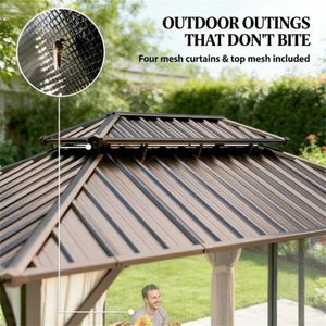 Pavilions Tende e Ombreggianti Marroni: Eleganti Gazebo e Pergole da Esterno - Product Image 4