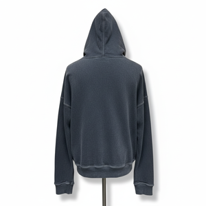 Prefect Cutting Best Material vintage washed black Hooded Zipper Hoodie for men custom printed logo in multi colors - Product Image 2