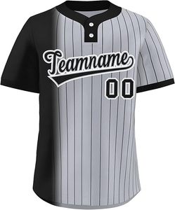 Maillots de baseball personnalisés 100 % polyester de haute qualité pour adultes unisexes, impression numérique OEM, uniformes de softball à séchage rapide avec devant uni - Product Image 3
