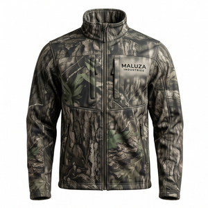 OEM Custom <b>Men's</b> <b>Summer</b> Camouflage Hunting <b>Jacket</b> Waterproof Windproof Breathable Fleece Lined Silent Shell Outdoor Sports - Product Image 1