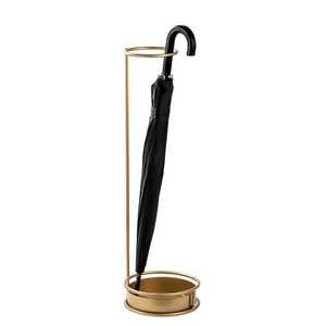 Porte-parapluie décoratif de type sur pied, design moderne, résistant à la rouille, en métal, avec plateau, base antidérapante, facile à transporter - Product Image 2