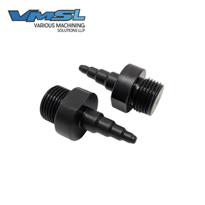 Connecteur de tuyau en acier au carbone usiné CNC sur mesure, raccord fileté à barbillon, connecteur de fluide industriel, acier inoxydable de précision - Product Image 5