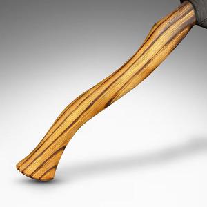 Hacha Vikinga Forjada a Mano, Personalizable, para Camping, con Espiga Plana, Hoja de Acero con Alto Contenido de Carbono, Mango de Madera de Palisandro, para Actividades al Aire Libre y Bushcraft - Product Image 3