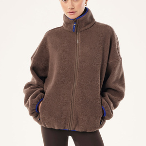 Chaqueta Sherpa Personalizada para Mujer, Chaqueta Casual de Invierno Cálida y Holgada, Chaquetas Sherpa Premium, Ropa de Abrigo de Moda al por Mayor OEM - Product Image 1