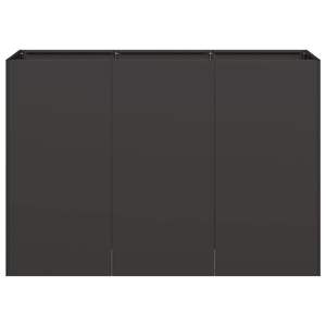 Grand pot à fleurs élégant en acier laminé à froid noir – Série de jardinières - Product Image 4