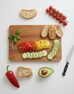Planche à découper en bois d'inspiration artisanale pour offrir en cadeau et pour les besoins quotidiens de découpe en cuisine, planche à découper au prix de gros indien - Product Image 6