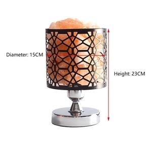 Lampe de table de nuit moderne créative en fer de l'Himalaya en cristal de roche Anion emballé table de chevet décorative traitement raffiné - Product Image 3
