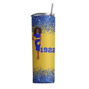 20oz SGR Sublimation <b>Skinny</b> Tumbler Stainless Steel Insulated Travel Cup Reusable Drinkware With Lid Straw Custom Beverage - Product Image 1