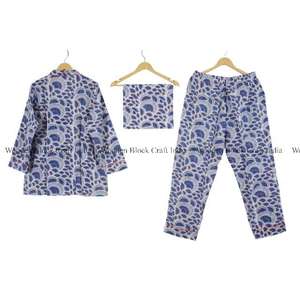 Conjunto de pijama floral para mujer, ropa de dormir de algodón, pantalones de pijama para mujer, camisa de manga larga, conjunto de pijama a juego - Product Image 4