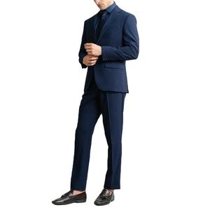 Costume formel pour homme en coton 100% - Nouvelle mode - Coupe ajustée respirante pour l'hiver - Ensemble veste et pantalon pour mariage - Product Image 1