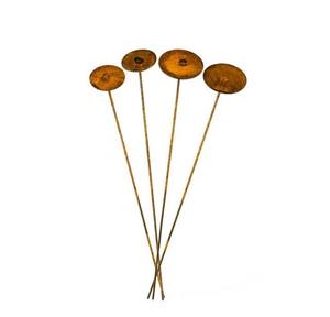 Estaca de Jardín de Hierro Curvado Artístico, Escultura Moderna de Metal Retorcido para Patio, Adorno Decorativo para Exteriores - Product Image 3