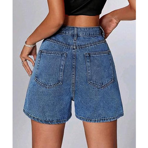Shorts de Mezclilla Rectos Lavados Personalizados de Cintura Media 100% Algodón al por Mayor para Hombre y Mujer, Estilo Vintage, Ecológicos, Sexys y Casuales de Verano - Product Image 2
