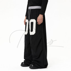Custom Sweatpants Double Baggy High Waist Fleece Cotton Track Pants Casual Streetwear Breathable <b>Trousers</b> Made Pakistan0 - Product Image 4