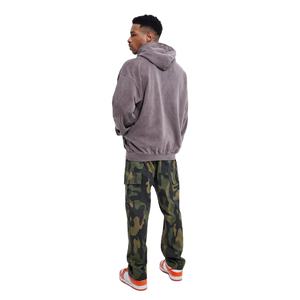 Sweat à capuche d'hiver 100 % coton uni, molleton bouclette de haute qualité, logo brodé, grande taille, thermique, anti-plis, tricoté - Product Image 3