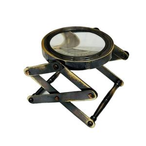 Loupe pliante en laiton antique de 2,5 pouces |   Loupe de bureau réglable pour la lecture et l'inspection - Product Image 1