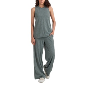 High Quality 100% Cotton Casual Solid O-Neck <b>Women's</b> Tank Top Sleeveless Quick Dry <b>Singlet</b> Breathable Seamless Front Outwear - Product Image 3