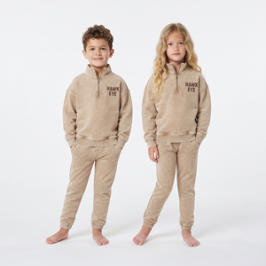 Conjunto Deportivo de Dos Piezas para Niños, Unisex, Personalizado al por Mayor, de Algodón, Color Sólido, Lavado Ácido, para Niños y Niñas - Product Image 6