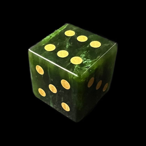 Dados de jade verde nefrita D6, cubo de piedra natural, piedra de cristal, dados D6 grabados, juegos de dados personalizados. - Product Image 4