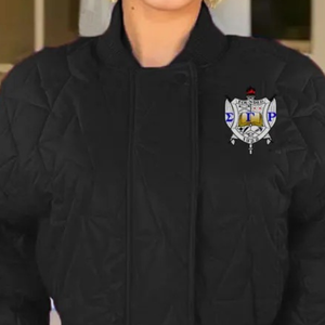 เสื้อแจ็คเก็ต Sigma Gamma Rho แบบสั้น ทรงครอป ปักลายดาว บุนวมอุ่น สำหรับผู้หญิง เสื้อโค้ทฤดูหนาวแบบสั้น เสื้อคลุมบุผ้านวม แฟชั่นสั่งทำพิเศษ OEM - Product Image 2