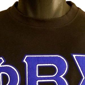 เสื้อคอกลมผ้าเชนิลล์สีดำ Phi Beta Sigma สำหรับผู้ชาย สวมใส่สบาย ผ้าคุณภาพพรีเมียม เสื้อผ้าสำหรับสมาคมพี่น้องชาวกรีก ชุดลำลอง - Product Image 2
