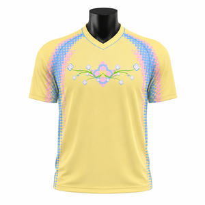 Camiseta de Fútbol Personalizada por Sublimación, Manga Corta, Cuello en V, Ropa Deportiva, Fabricante de Camisetas de Fútbol para Equipos - Product Image 1