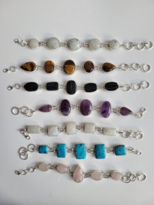 Beautiful Natural Gemstone Multiple Shapes Chain Link <b>Bracelet</b> <b>Adjustable</b> Trendy Women crystal alloy fashion jewelry <b>bracelets</b> - Product Image 5