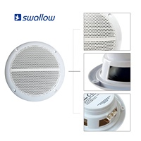 Mini haut-parleur de plafond étanche IP55 évalué 4 Ω 25W/50W pour salles de bains et cuisines