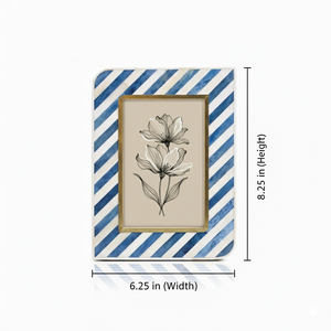 Luxury Bone Inlay Photo <b>Frame</b> with Inner Brass Trim | Handcrafted White Bone Inlay Picture <b>Frame</b> | Photo <b>Frame</b> for Home & Gift - Product Image 3